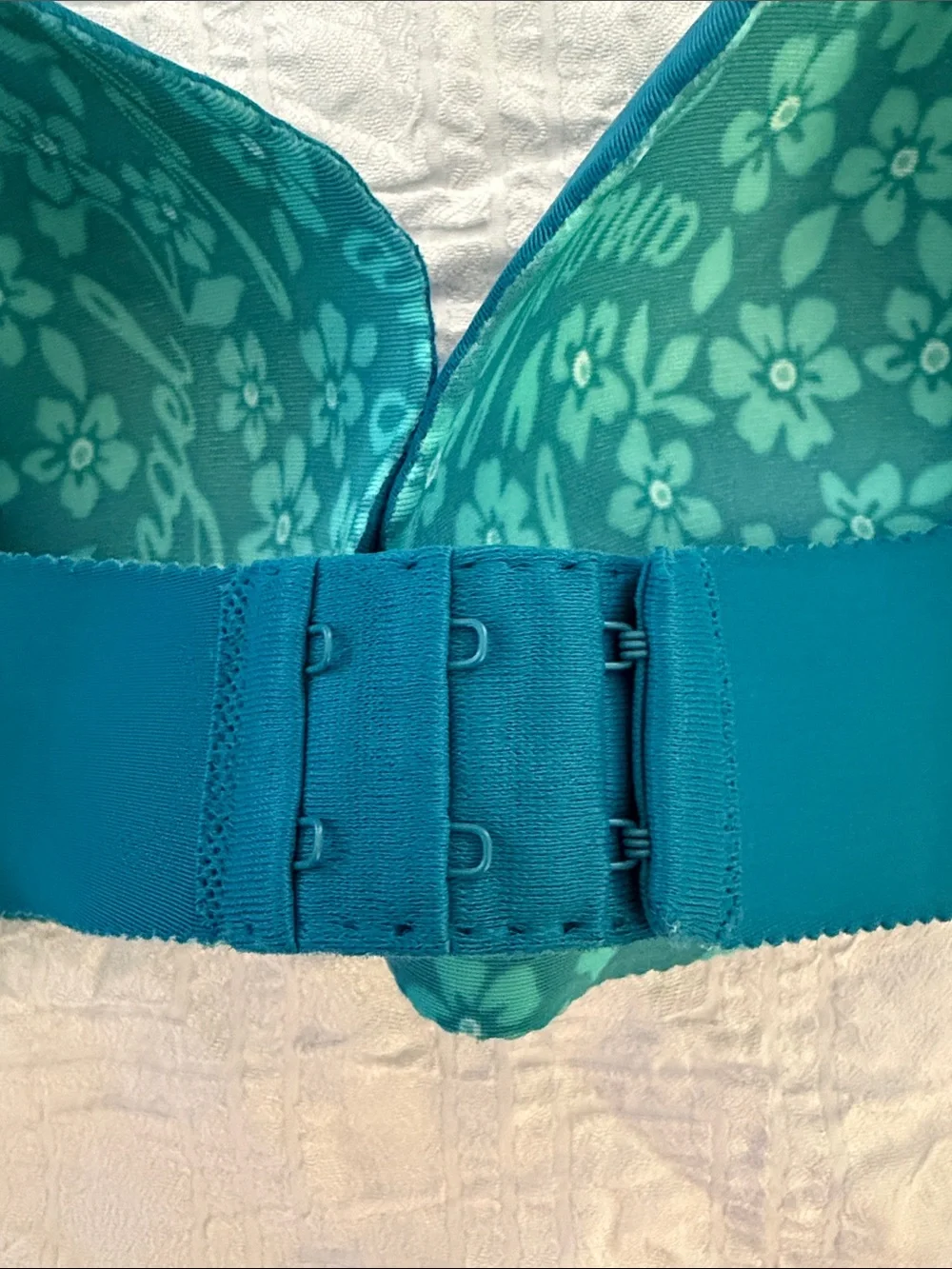 Victoria’s Secret Angels Secret Embrace Teal Floral Padded Push-Up Bra 36C - Picture 4 of 8